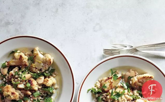 Warm Cauliflower and Herbed Barley Salad