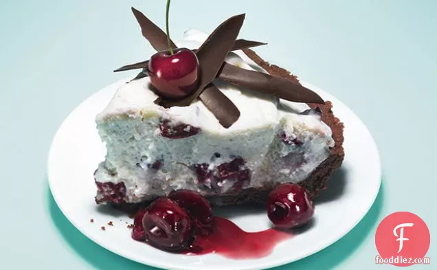 White Chocolate-Cherry Mousse Pie