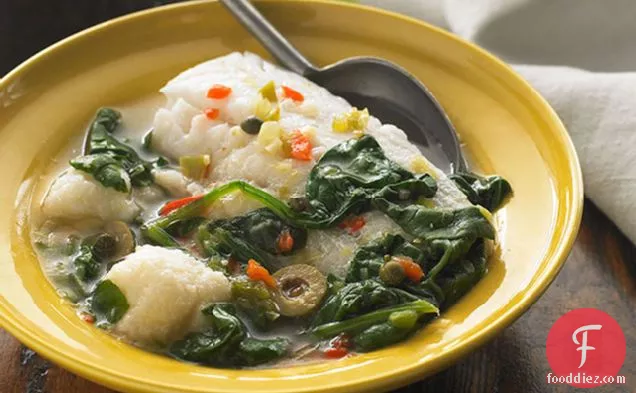 Fish Stew with Arepa Dumplings