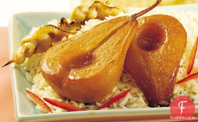 Braised Pears with a Soy-Ginger Glaze