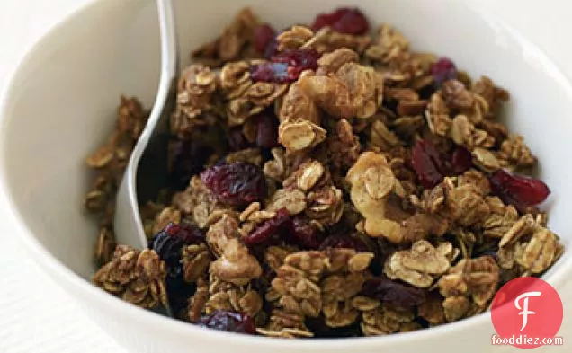 Maple-Walnut Granola with Dried Cranberries