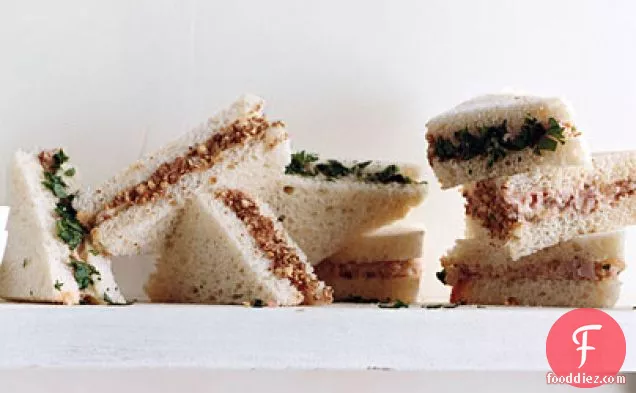 Deviled Ham and Pecan Tea Sandwiches