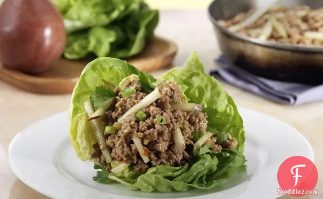 Asian Style Chicken and Pear Lettuce Wraps