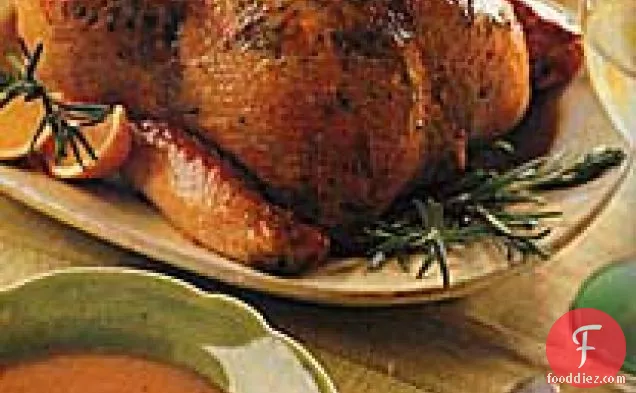 Roast Chicken with Rosemary-Orange Butter
