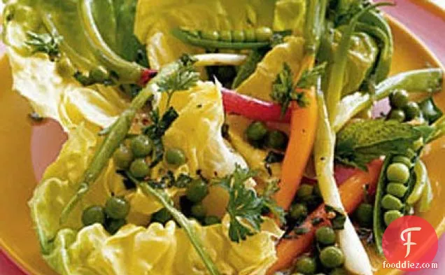 Salad of Spring Vegetables with Green Pea Vinaigrette