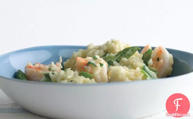 Lemony Risotto with Asparagus and Shrimp