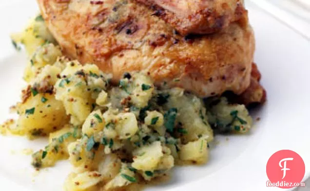 नींबू और तारगोन मक्खन के साथ चिकन भूनें