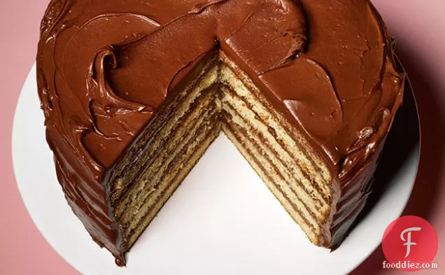 Yellow Layer Cake with Chocolate-Sour Cream Frosting