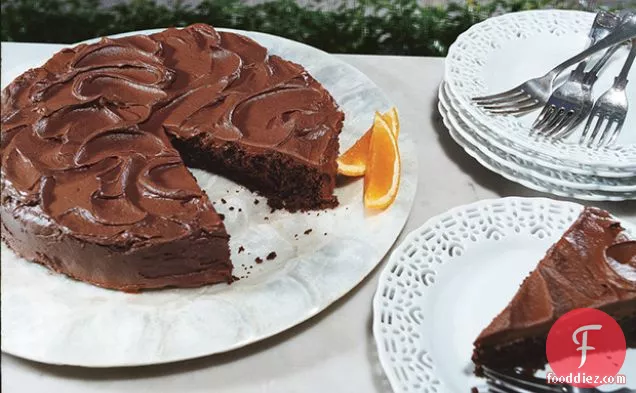 Chocolate Cake with Chocolate-Orange Frosting