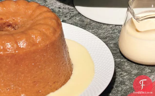 Steamed Persimmon Pudding with Cinnamon Crème Anglaise