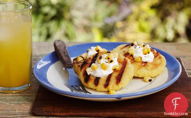 Grilled Arepas with Farmer's Cheese (or Queso Blanco)
