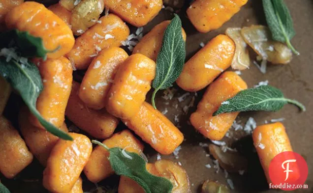 Sweet Potato Gnocchi with Fried Sage and Shaved Chestnuts