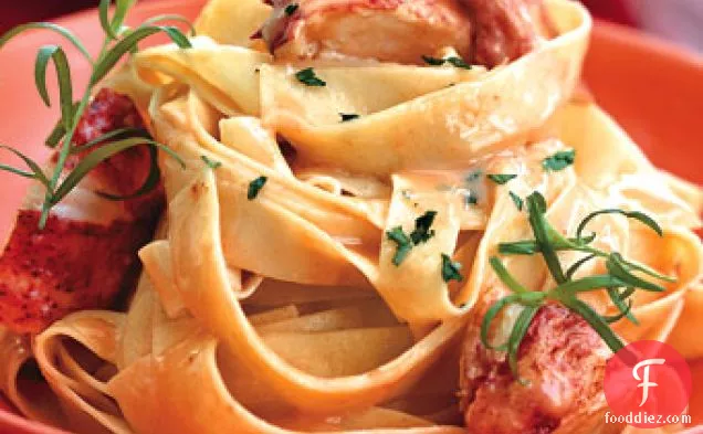 Lobster Pasta with Herbed Cream Sauce