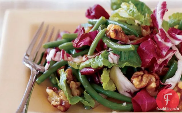 Radicchio And Haricot Vert Salad With Candied Walnuts