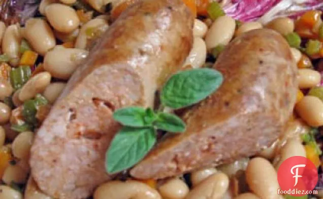 Italian Sausages With White Beans And Radicchio