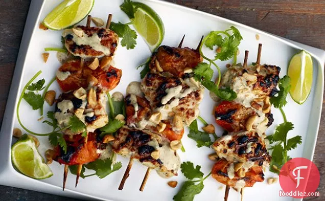 Chicken-Apricot Skewers