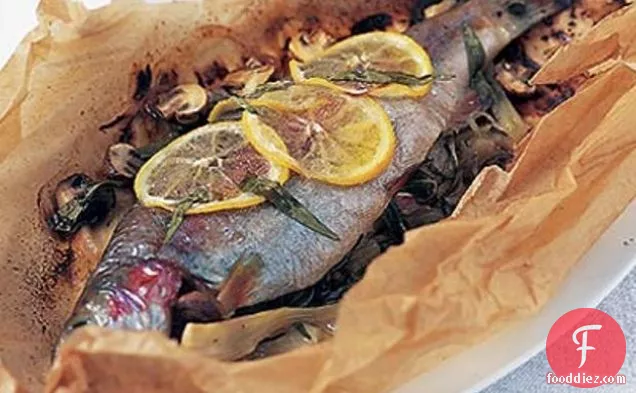 Baked Trout With White Wine & Fennel