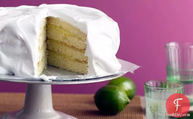 Key Lime Meringue Cake