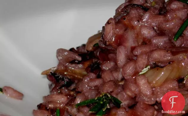 Red Wine Risotto With Radicchio & Rosemary