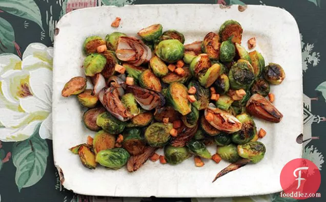 Brussels Sprouts with Shallots and Salt Pork