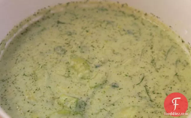 Cucumber-Dill Soup with Scallions