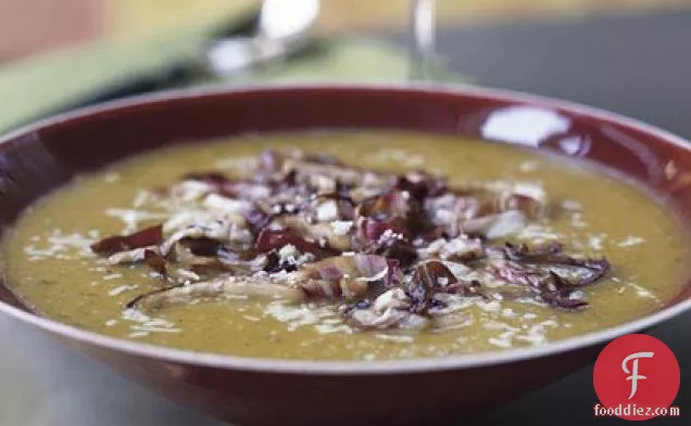 Butternut Squash Soup with Seared Radicchio