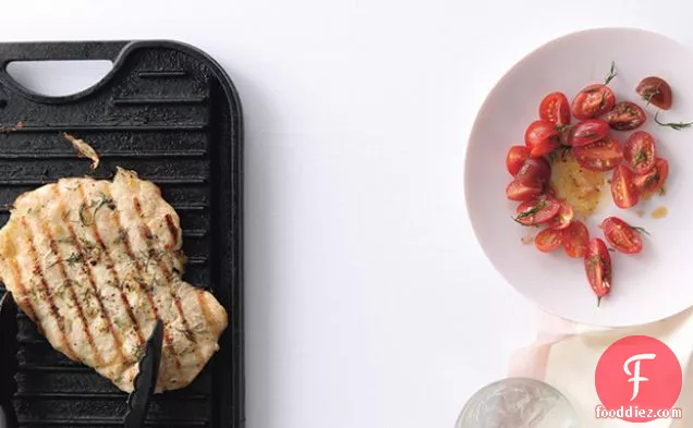 टमाटर के साथ डिल चिकन पायलार्ड-डिल स्वाद