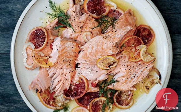 Slow-Roasted Salmon with Fennel, Citrus, and Chiles