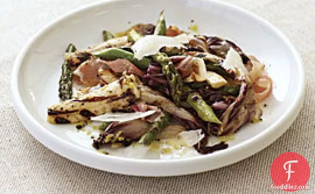 Grilled Hearts Of Palm, Radicchio, And Asparagus