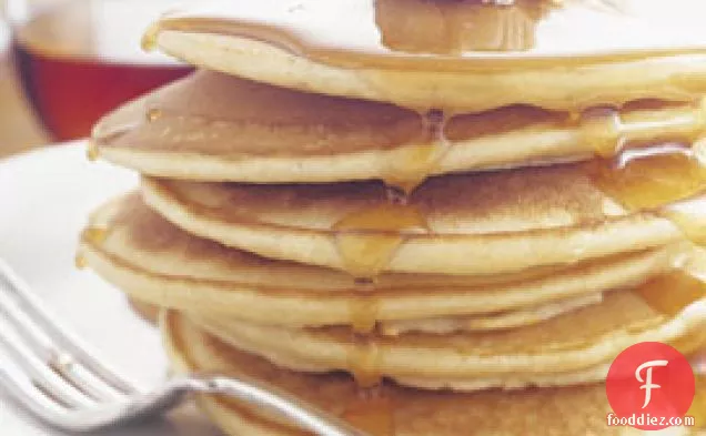 Cornmeal Pancakes with Honey-Pecan Butter