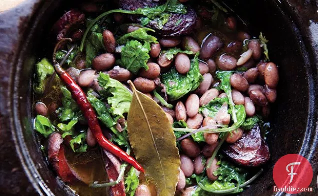 Beans with Kale and Portuguese Sausage