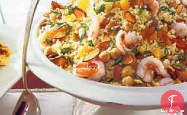 Couscous and Shrimp Salad with Tangerines and Almonds