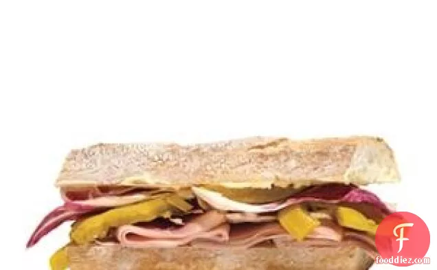 Ham And Pickled Tomato Sandwich