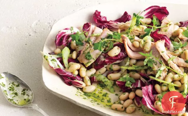 White Bean And Tuna Salad With Radicchio And Parsley Vinaigrette