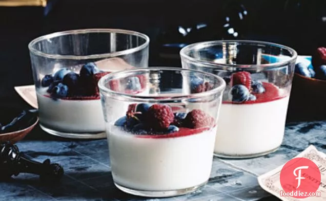 Berries and Buttermilk Puddings