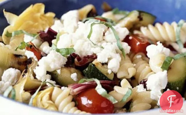 Pasta and Grilled Vegetables with Goat Cheese
