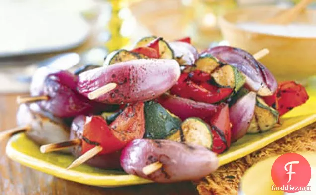Grilled Vegetables with Mint Raita