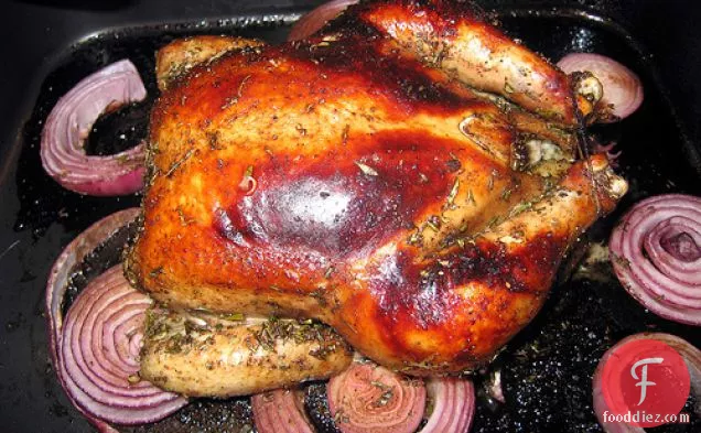 ग्रील्ड रेडिकियो के साथ बाल्समिक ग्लेज़ेड चिकन