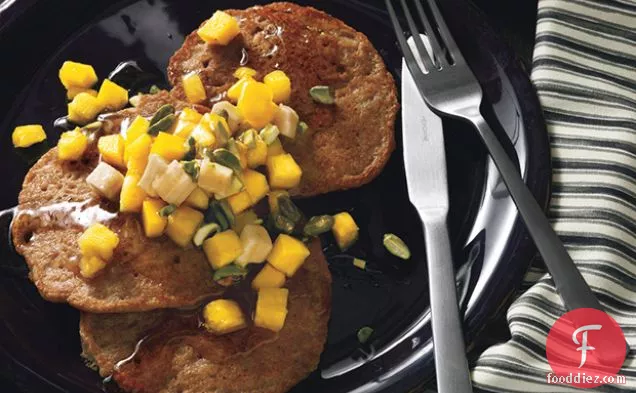 Spiced Coconut Pancakes with Tropical Fruit