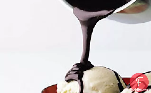 Ice Cream with Chocolate Caramel Sauce