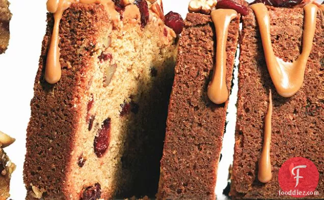 Espresso Pound Cake with Cranberries and Pecans