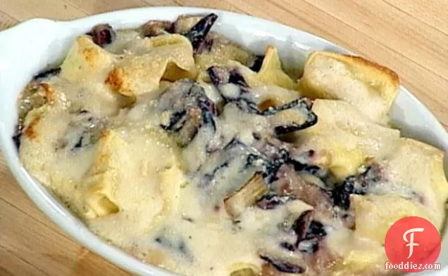 Mario's Baked Goat Cheese Tortellini with Radicchio