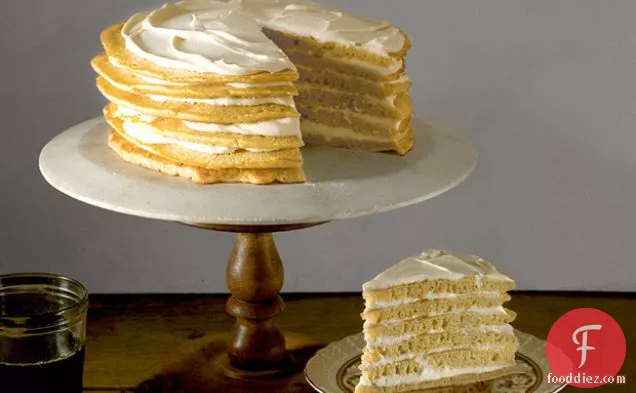 Pancake Cake with Maple Cream Frosting