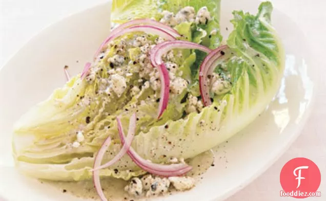 Romaine Wedges with Tangy Blue Cheese Vinaigrette