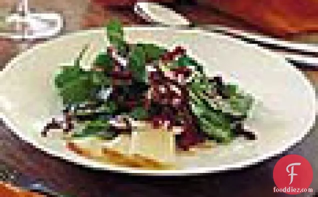Arugula and Smoked Mozzarella Salad with Lemon Vinaigrette