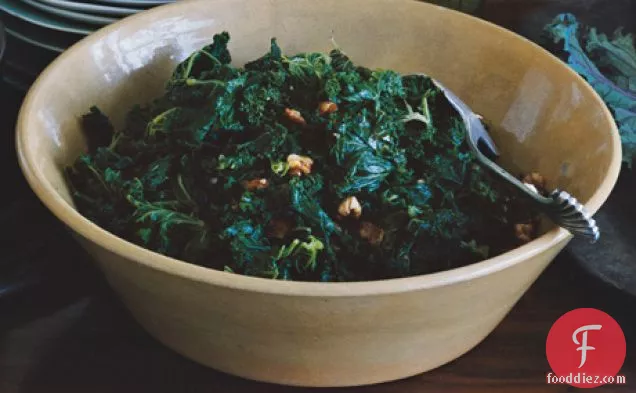 Kale with Panfried Walnuts