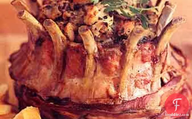 Crown Roast of Pork with Apple Stuffing