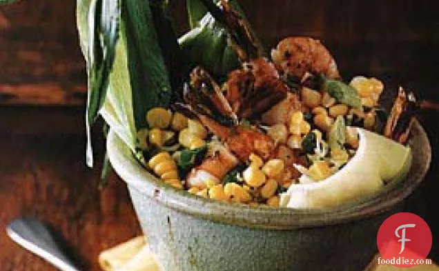 Shrimp and Corn with Basil