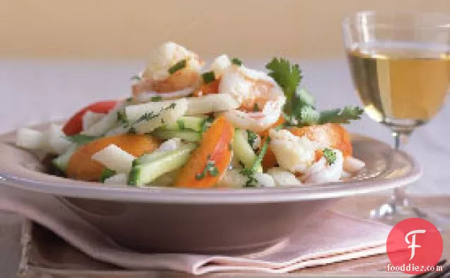 Shrimp, Jícama, and Apricot Salad