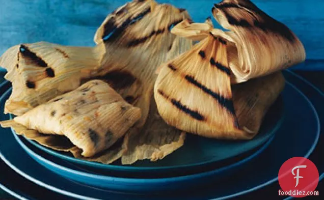 Grilled Tamales with Poblanos and Fresh Corn
